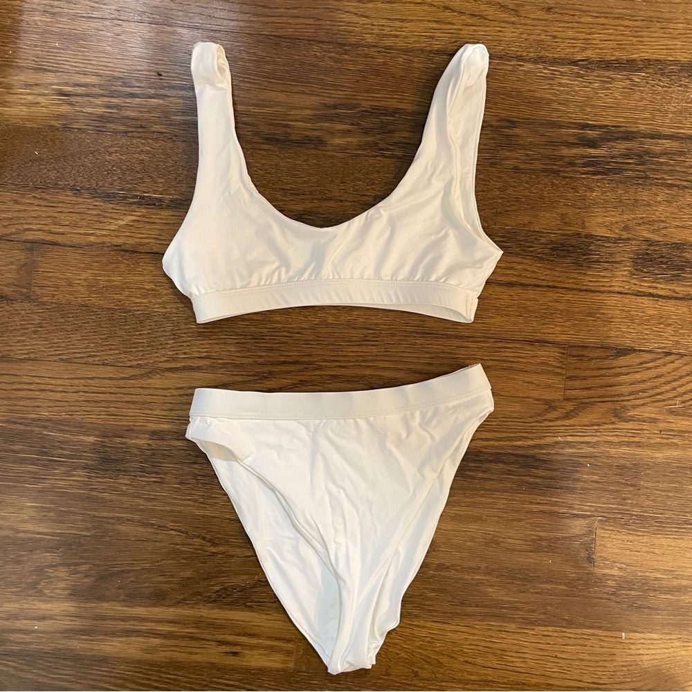 White High Waisted Bikini
